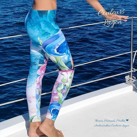 Leggings Long Taille Basse Couleurs Lagon MARINE 1 - Couleurs Lagon