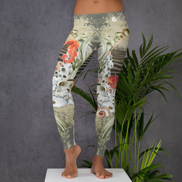 Leggings Long Taille Basse Couleurs Lagon MARINE 2 - Couleurs Lagon