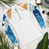 Lycra Rashguard Homme UV50+ BLANC MARINE TIEDYE - Couleurs Lagon