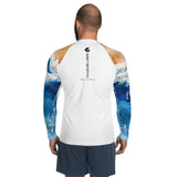 Lycra Rashguard Homme UV50+ BLANC MARINE TIEDYE - Couleurs Lagon