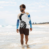 Lycra Rashguard Homme UV50+ BLANC MARINE TIEDYE - Couleurs Lagon