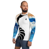 Lycra Rashguard Homme UV50+ BLANC MARINE TIEDYE - Couleurs Lagon
