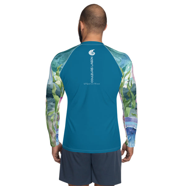 Lycra Rashguard Homme UV50+ BLEU CELESTE MEDUSES - Couleurs Lagon