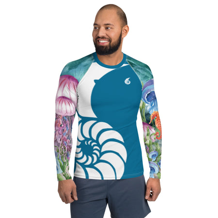 Lycra Rashguard Homme UV50+ BLEU CELESTE MEDUSES - Couleurs Lagon