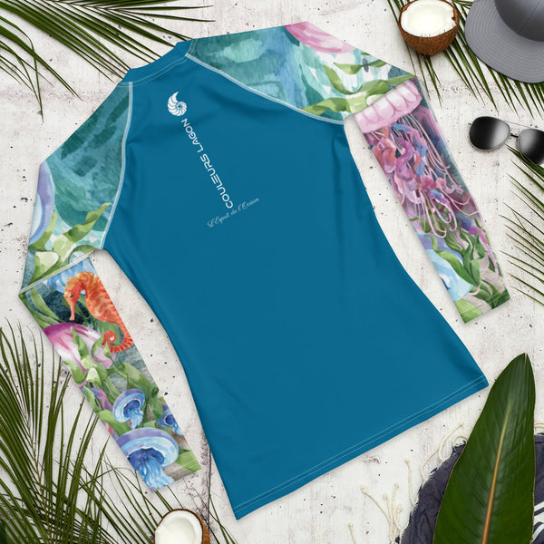 Lycra Rashguard Homme UV50+ BLEU CELESTE MEDUSES - Couleurs Lagon