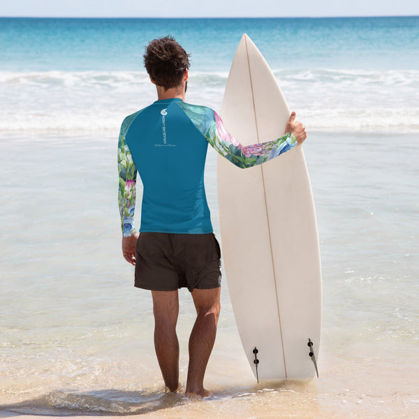 Lycra Rashguard Homme UV50+ BLEU CELESTE MEDUSES II - Couleurs Lagon