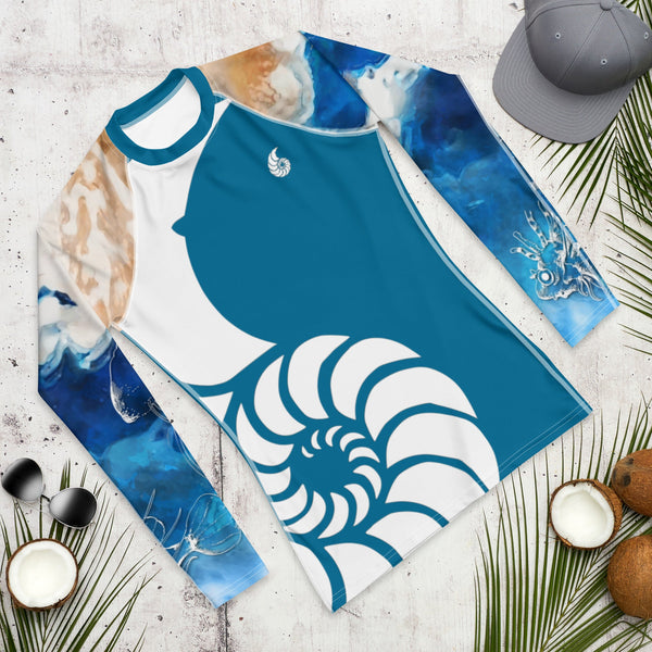 Lycra Rashguard Homme UV50+ BLEU CELESTE TIEDYE - Couleurs Lagon