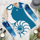 Lycra Rashguard Homme UV50+ BLEU CELESTE TIEDYE - Couleurs Lagon