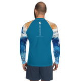 Lycra Rashguard Homme UV50+ BLEU CELESTE TIEDYE - Couleurs Lagon