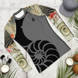 Lycra Rashguard Homme UV50+ GRIS SABLE ET COQUILLAGES - Couleurs Lagon