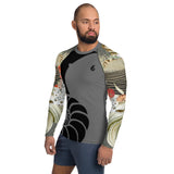 Lycra Rashguard Homme UV50+ GRIS SABLE ET COQUILLAGES - Couleurs Lagon