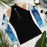 Lycra Rashguard Homme UV50+ NOIR MARINE TIEDYE - Couleurs Lagon