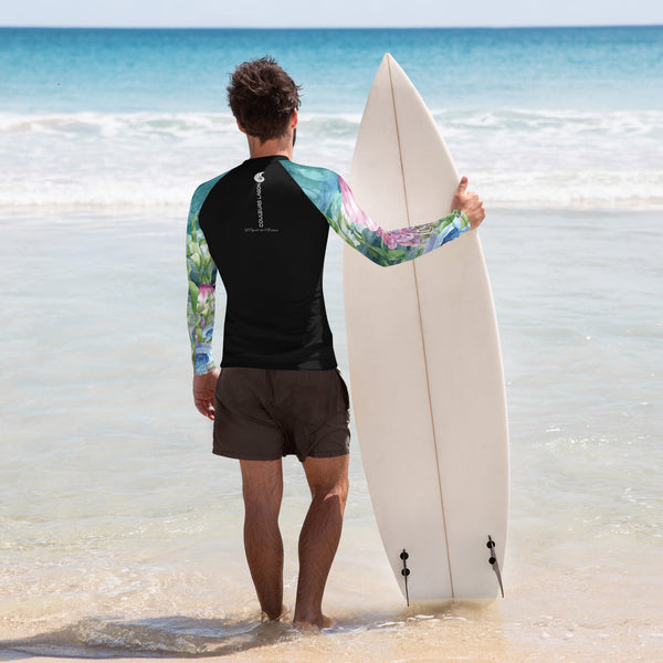 Lycra Rashguard Homme UV50+ NOIR MEDUSES II - Couleurs Lagon