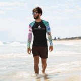 Lycra Rashguard Homme UV50+ NOIR MEDUSES II - Couleurs Lagon