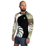 Lycra Rashguard Homme UV50+ NOIR SABLE ET COQUILLAGES - Couleurs Lagon