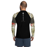 Lycra Rashguard Homme UV50+ NOIR SABLE ET COQUILLAGES - Couleurs Lagon