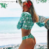 Maillot de bain manche longue VERT-OCEAN - Couleurs Lagon