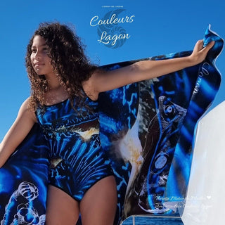 Maillot de Bain Pour Adolescente BENITIER BLEU - Couleurs Lagon