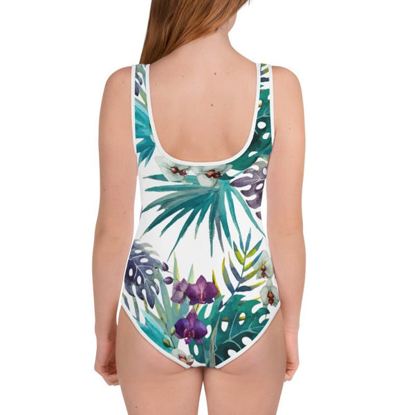 Maillot de Bain Pour Adolescente FLORAL 2 - Couleurs Lagon