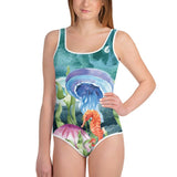 Maillot de Bain Pour Adolescente MARINE 1 - Couleurs Lagon