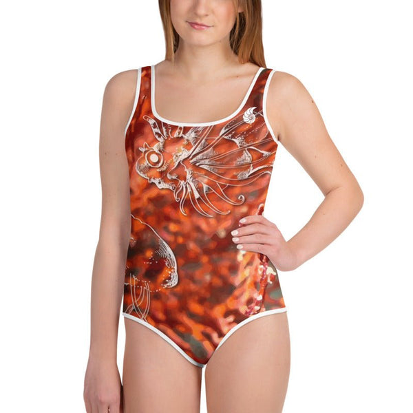Maillot de Bain Pour Adolescente RED CORAL - Couleurs Lagon