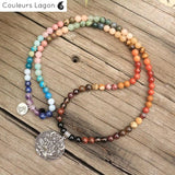 Mala Japonais 108 Perles Méditation Zen - Couleurs Lagon