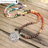 Mala Japonais 108 Perles Méditation Zen - Couleurs Lagon