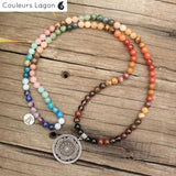 Mala Japonais 108 Perles Méditation Zen - Couleurs Lagon