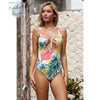 Monokini Feuilles Tropicales COLORA - Couleurs Lagon