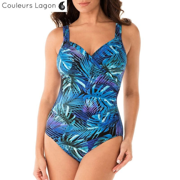 Monokini Grande Taille Floral JAVA - bleu floral