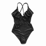 Monokini Push Up à Volant Jasmine - Couleurs Lagon