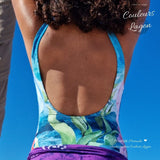 Monokini push-up marine 1 bonnets intégrés — dos Couleurs Lagon