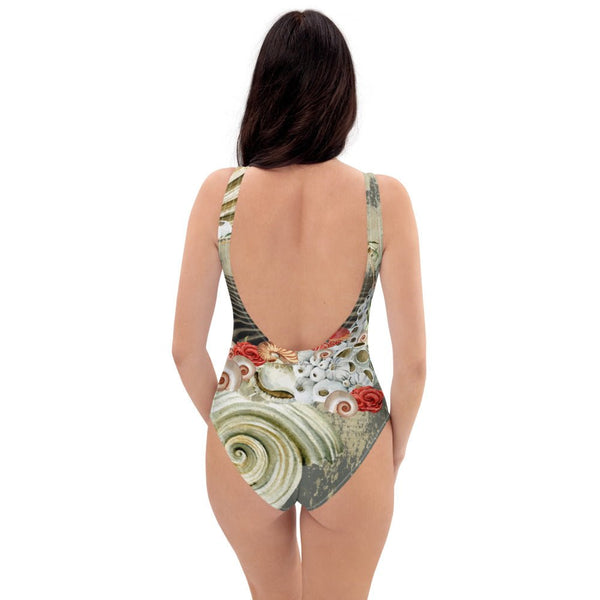 Monokini push-up nautile marine 2 bonnets intégrés — dos Couleurs Lagon
