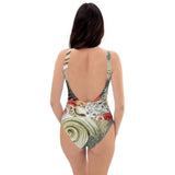 Monokini push-up nautile marine 2 bonnets intégrés — dos Couleurs Lagon