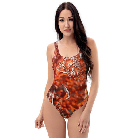 Monokini Push-Up Couleurs Lagon RED CORAL DRAGON FISH - Couleurs Lagon