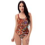 Monokini Push-Up Couleurs Lagon RED CORAL NAUTILE - Couleurs Lagon