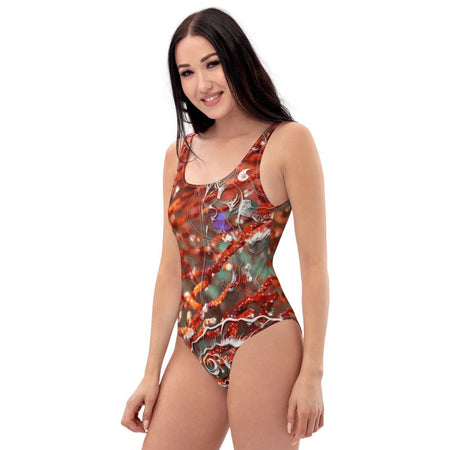 Monokini Push-Up Couleurs Lagon RED CORAL NAUTILE - Couleurs Lagon