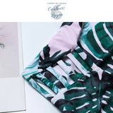 Monokini Push-Up Feuille Verte Tropical SEXYRUSH - Couleurs Lagon