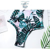 Monokini Push-Up Feuille Verte Tropical SEXYRUSH - Couleurs Lagon