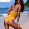 Monokini Push Up Jaune Falbala - Couleurs Lagon