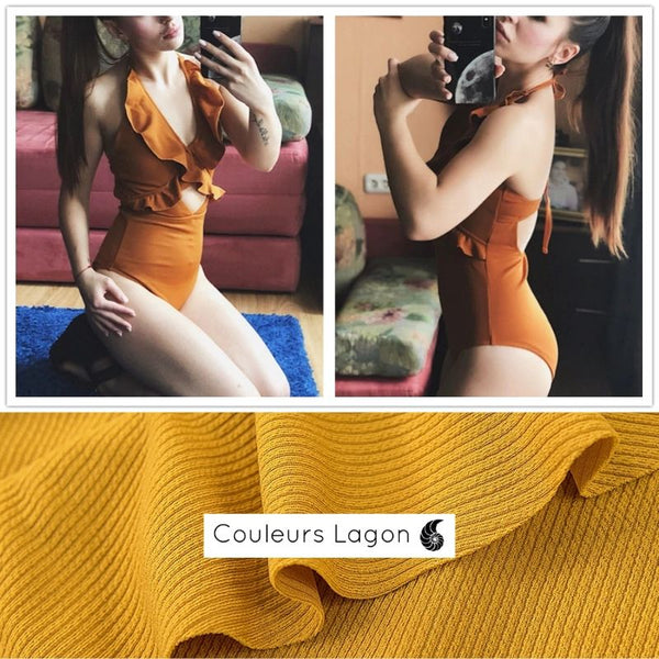 Monokini Push Up Jaune Falbala - Couleurs Lagon