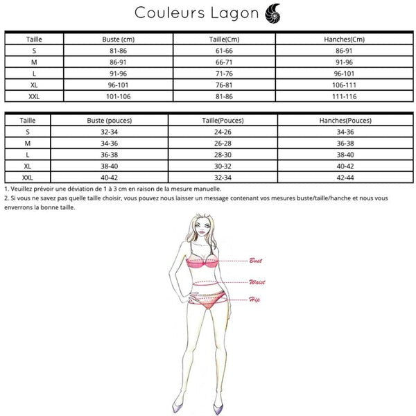 Monokini Push-Up Rasguard Manche Longue LOSANGE - Couleurs Lagon - tailles