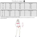 Monokini Push-Up Rasguard Manche Longue OISEAU FLORAL - Couleurs Lagon - tailles