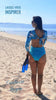 Monokini Push-Up Rashguard Manche Longue Dos Nu Turquoise BLEU LAGON - Couleurs Lagon