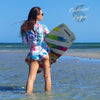 Monokini Push-Up Rashguard Manche Longue FLOWER - Couleurs Lagon