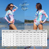 Monokini Push-Up Rashguard Manche Longue FLOWER - Couleurs Lagon