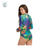 Monokini Push-Up Rashguard Manche Longue PERROQUET - Couleurs Lagon
