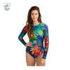 Monokini Push-Up Rashguard Manche Longue PERROQUET - Couleurs Lagon