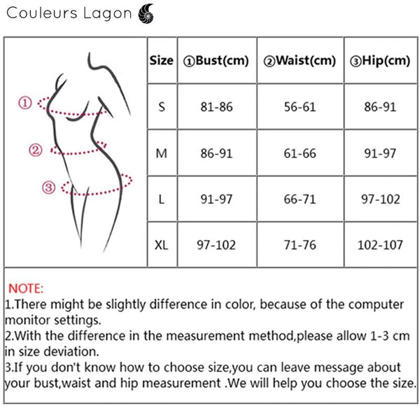 Monokini Push Up ZippOne - Couleurs Lagon - tailles