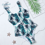 Monokini Push Up ZippOne - Couleurs Lagon - avant